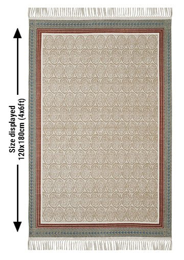 Spheres Beige Dhurrie